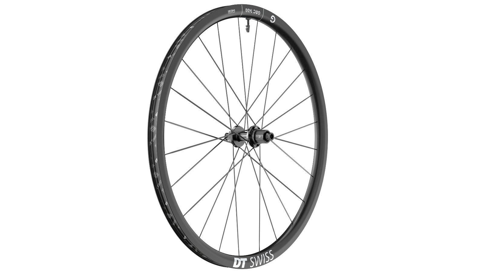 Roue arrière gravel DT Swiss GRC 1400 DICUT 30 Carbone TLR