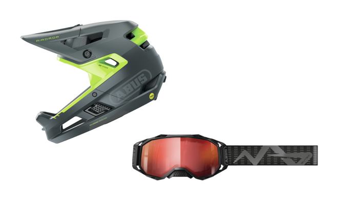 Pack casco integral Abus AirDrop MIPS + Gafas Abus Buteo