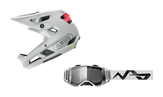Pack casco integral Abus AirDrop MIPS + Gafas Abus Buteo