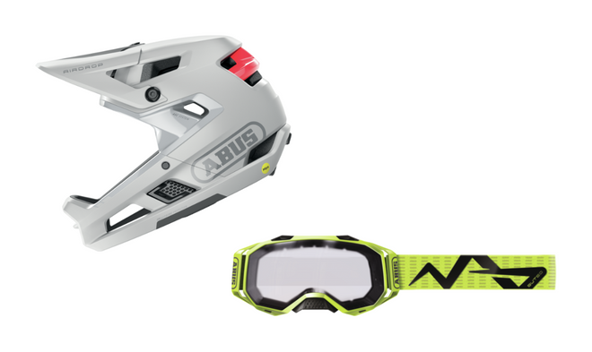 Pack casco integral Abus AirDrop MIPS + Gafas Abus Buteo