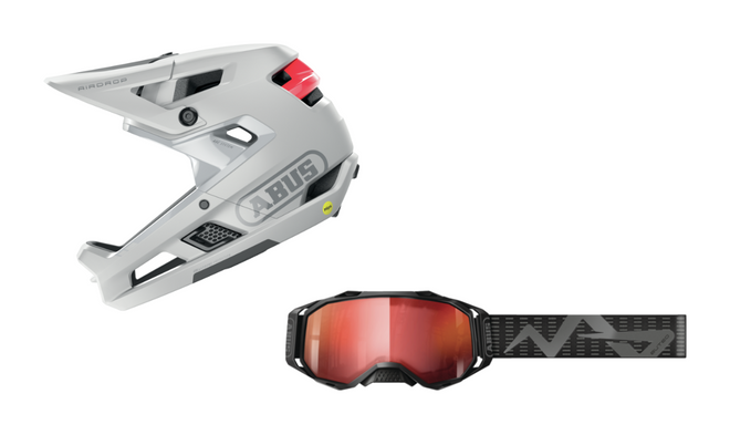Pack casco integral Abus AirDrop MIPS + Gafas Abus Buteo