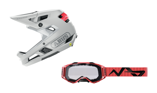 Pack casco integral Abus AirDrop MIPS + Gafas Abus Buteo