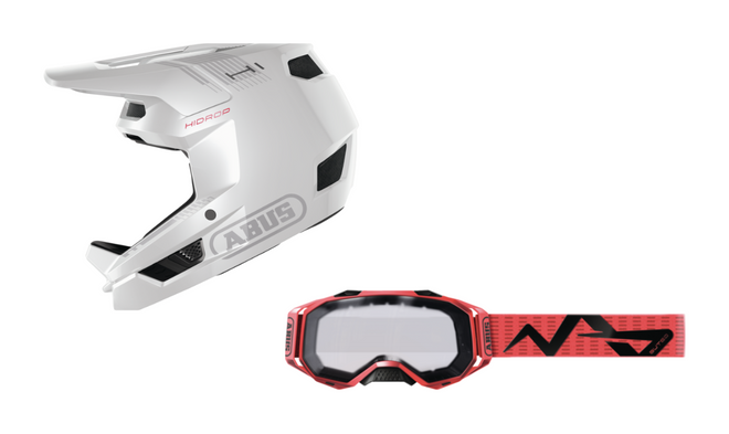Pack casco integral Abus HiDrop + Gafas Abus Buteo
