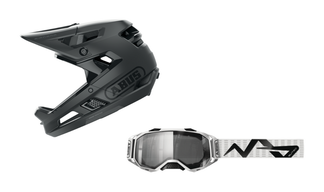 Pack casco integral Abus AirDrop MIPS + Gafas Abus Buteo