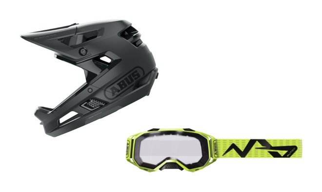 Pack casco integral Abus AirDrop MIPS + Gafas Abus Buteo