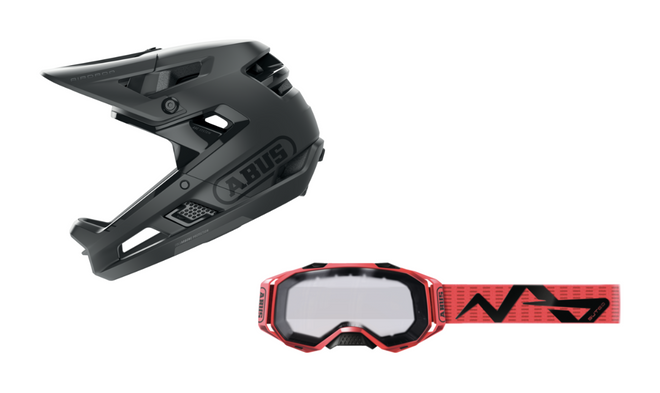 Pack casco integral Abus AirDrop MIPS + Gafas Abus Buteo