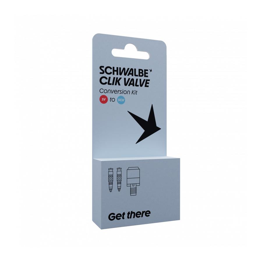 Kit de conversión Schwalbe Clik Valve - Presta - (Válvulas con adaptador)