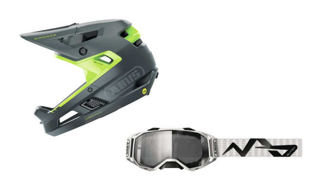 Pack casco integral Abus AirDrop MIPS + Gafas Abus Buteo