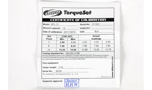 Llave Dinanometrica BBB Torque BTL-73 (2-14 NM)
