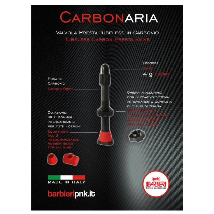 2 válvulas finas para mousse en carbono Barbieri 