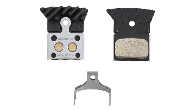 Pastillas de freno Shimano Metal L04C - con aleta y muelle