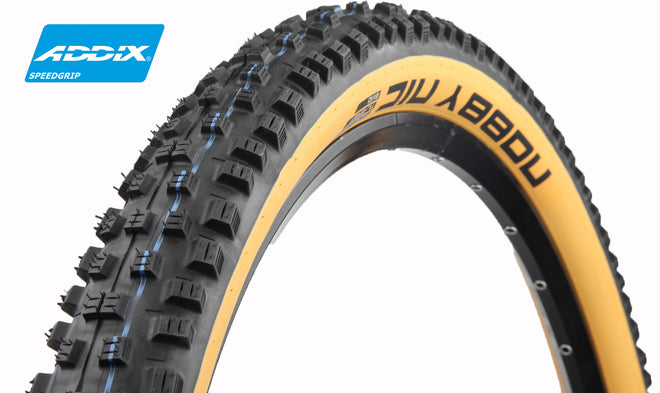 Pneu Schwalbe Nobby Nic 2021 Addix SpeedGrip - Super Ground - Tubeless Easy noir beige