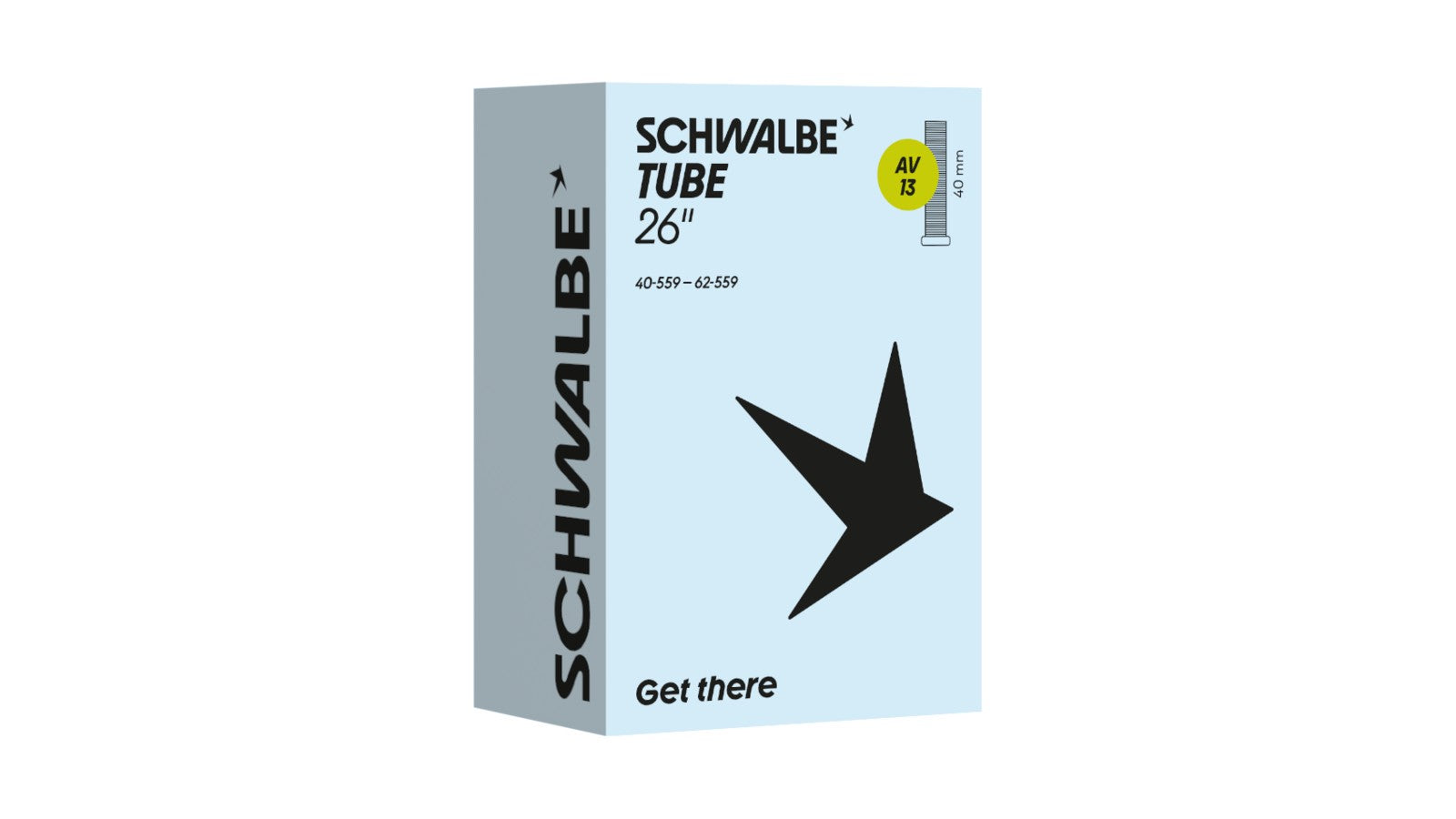 Chambre a air Schwalbe 26 pouces avec valve Presta AV13 de 40 mm pour velo