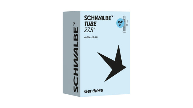 Chambre a air Schwalbe 27.5 pouces SCV14 avec valve Presta et Schrader 40 mm pour VTT et velo tout terrain