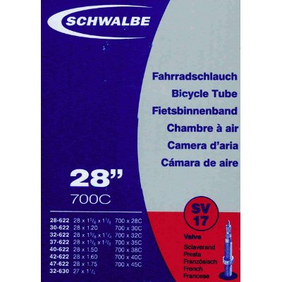 Cámara de aire Schwalbe 700C, 28 y 29 pulgadas