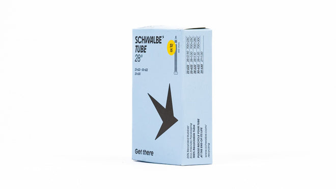 Emballage chambre a air Schwalbe 700 29 pouces valve SV 60 mm eco-responsable et recyclable