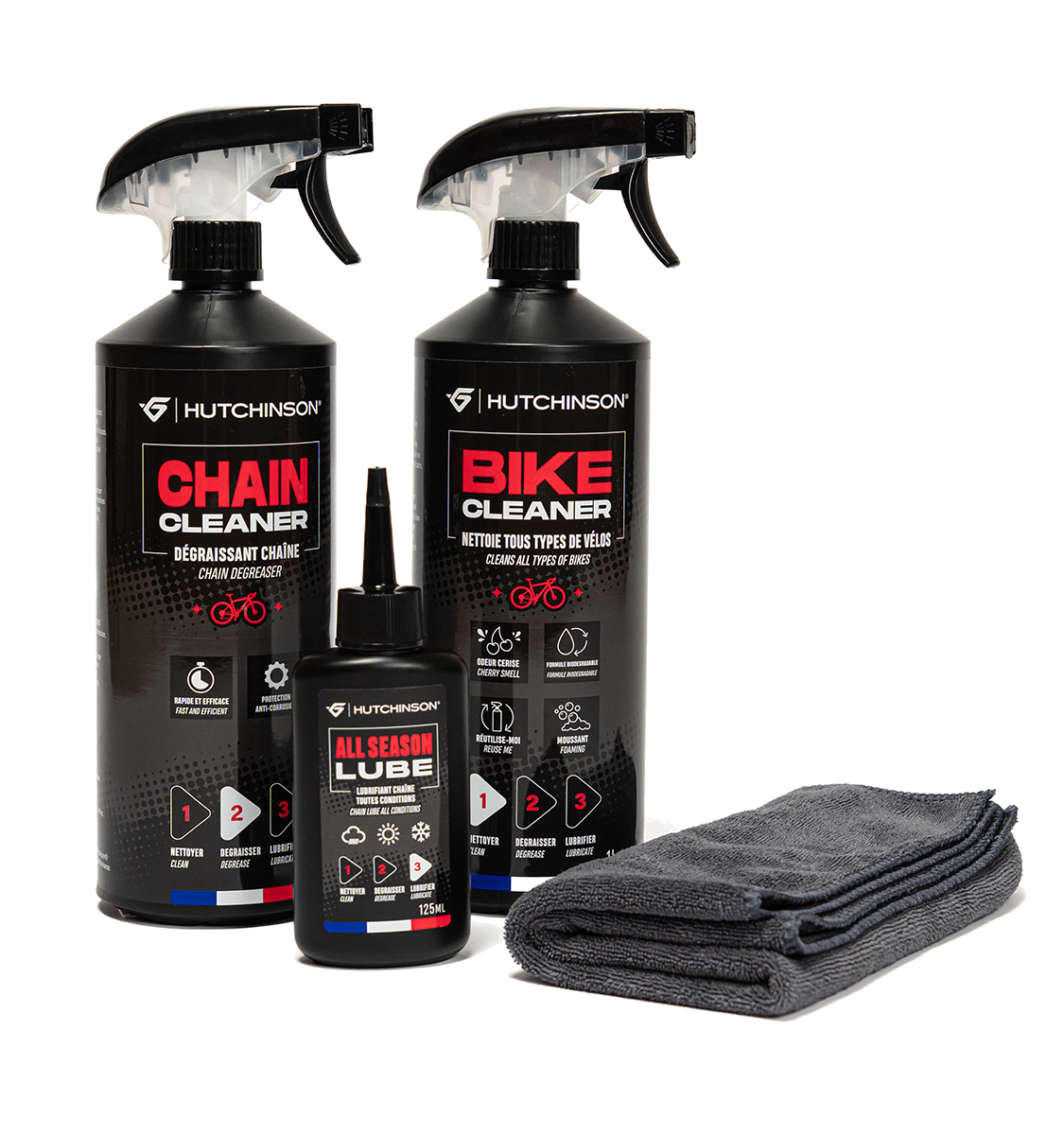 Pack completo para el mantenimiento de bicicletas Hutchinson