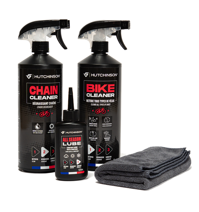 Pack completo para el mantenimiento de bicicletas Hutchinson