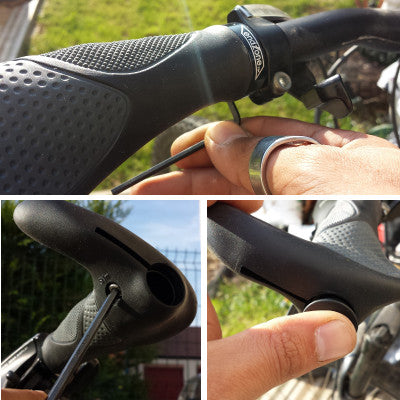 Poignées vélo ergonomiques avec cornes triple densité - la paire - #4