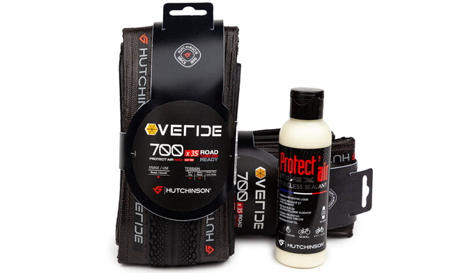 Set de pneus Gravel Hutchinson Overide avec liquide préventif 150 mL #1