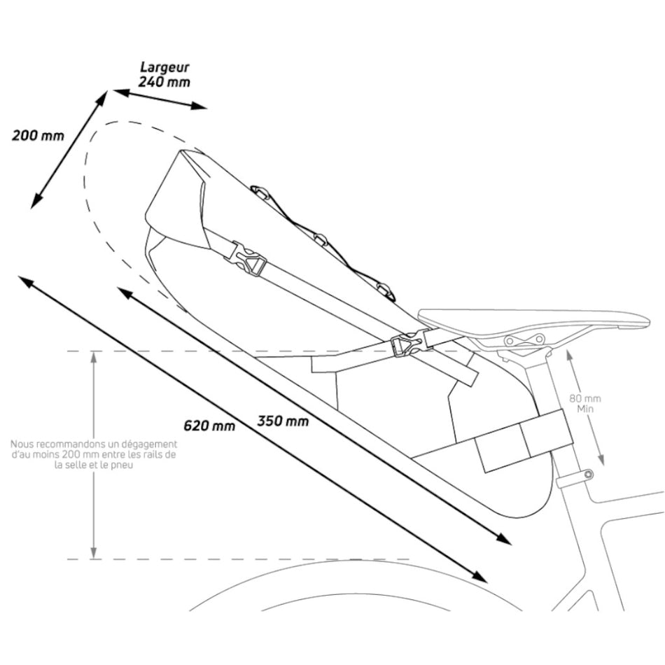 Sacoche de selle bikepacking grand volume Z Adventure R17 Zefal#2